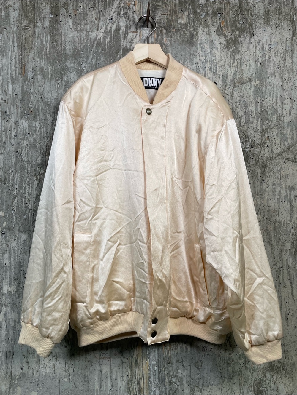 DKNY Men's Vintage Silk Bomber Jacket Size 8